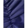 imageWomens 2 Piece High Cut Swimsuit Halter Triangle Ruched Bikini Sets Vacation Bathing SuitBlue