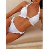 imageWomens 2 Piece Knot Swimsuit Backless Halter String Bikini Bathing Suit Vacation Cruise OutfitWhite