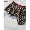imageWomens 2 Piece Leopard Ruffle Bikini Sets Triangle Halter Y2k Swimsuit Contrast Trim Bathing SuitMulticolor