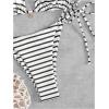 imageWomens 2 Piece Striped Bathing Suit Halter Triangle Tie Side Bikini Sets Vacation Summer SwimsuitBlack White
