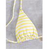 imageWomens 2 Piece Striped Bathing Suit Halter Triangle Tie Side Bikini Sets Vacation Summer SwimsuitYellow