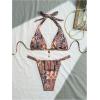 imageWomens 2 Pieces Underwear Set Floral Halter Triangle Swimsuit Graphic Bikini Set Boho BeachwearMulticolor