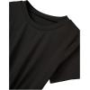 imageWomens Butterfly Mesh Bow Knot A Line Dress Short Sleeve Crewneck Summer Pleated Midi DressesBlack