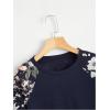 imageWomens Camo Print Long Sleeve Tee Tops Casual Crewneck Tees Shirts Casual Fall T ShirtDeep Blue