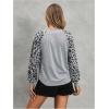 imageWomens Camo Print Long Sleeve Tee Tops Casual Crewneck Tees Shirts Casual Fall T ShirtLight Grey