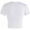 imageWomens Cherry Leopard T Shirts Crew Neck Short Sleeve Graphic Tees Slim Fit Crop TopsAnimal Print White
