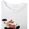 imageWomens Cherry Leopard T Shirts Crew Neck Short Sleeve Graphic Tees Slim Fit Crop TopsAnimal White