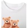 imageWomens Cherry Leopard T Shirts Crew Neck Short Sleeve Graphic Tees Slim Fit Crop TopsBear White
