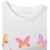imageWomens Cherry Leopard T Shirts Crew Neck Short Sleeve Graphic Tees Slim Fit Crop TopsButterfly White