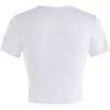 imageWomens Cherry Leopard T Shirts Crew Neck Short Sleeve Graphic Tees Slim Fit Crop TopsCat White