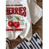 imageWomens Cherry Leopard T Shirts Crew Neck Short Sleeve Graphic Tees Slim Fit Crop TopsWhite and Red