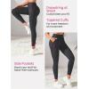 imageWomens Drawstring High Waisted Workout Leggings Casual Skinny Yoga Pants with PocketsDark Grey