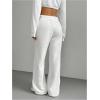imageWomens Drawstring Waist Wide Leg Pants Trousers Casual Loose Sports SweatpantsWhite