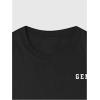 imageWomens Floral Letter Print T Shirt Crew Neck Short Sleeve Drop Shoulder Loose Tee TopsBlack Number