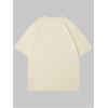 imageWomens Floral Letter Print T Shirt Crew Neck Short Sleeve Drop Shoulder Loose Tee TopsCat Beige