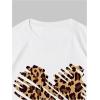 imageWomens Floral Letter Print T Shirt Crew Neck Short Sleeve Drop Shoulder Loose Tee TopsHeart White