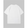imageWomens Floral Letter Print T Shirt Crew Neck Short Sleeve Drop Shoulder Loose Tee TopsWhite