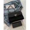 imageWomens Leopard Print Chain Shoulder Bag Metal Buckle Handbags Leather Clutch PurseBlack