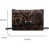 imageWomens Leopard Print Chain Shoulder Bag Metal Buckle Handbags Leather Clutch PurseCoffee Brown