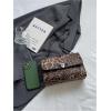 imageWomens Leopard Print Chain Shoulder Bag Metal Buckle Handbags Leather Clutch PurseCoffee Brown