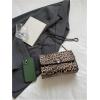 imageWomens Leopard Print Chain Shoulder Bag Metal Buckle Handbags Leather Clutch PurseLight Brown