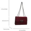 imageWomens Leopard Print Chain Shoulder Bag Metal Buckle Handbags Leather Clutch PurseRed