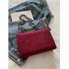 imageWomens Leopard Print Chain Shoulder Bag Metal Buckle Handbags Leather Clutch PurseRed