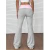 imageWomens Leopard Print Color Block Flare Pants Elastic High Waisted Bell BottomsGrey