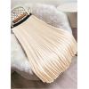 imageWomens Pleated A Line Midi Skirts Elastic Waist Flared Elegant Office Work Flowy SkirtApricot