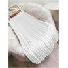 imageWomens Pleated A Line Midi Skirts Elastic Waist Flared Elegant Office Work Flowy SkirtWhite
