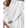 imageWomens Pleated A Line Midi Skirts Elastic Waist Flared Elegant Office Work Flowy SkirtWhite