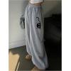 imageWomens Plus Size Graphic Joggers Drawstring Waist Wide Leg Baggy Sweatpants Workout Sport PantsGrey