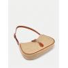 imageWomens Retro Vintage Zipper Shoulder Bag Adjustable Strap Elegant Underarm Purse Hobo HandbagsBeige