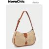 imageWomens Retro Vintage Zipper Shoulder Bag Adjustable Strap Elegant Underarm Purse Hobo HandbagsBeige