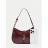 imageWomens Retro Vintage Zipper Shoulder Bag Adjustable Strap Elegant Underarm Purse Hobo HandbagsBurgundy