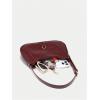 imageWomens Retro Vintage Zipper Shoulder Bag Adjustable Strap Elegant Underarm Purse Hobo HandbagsBurgundy