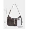 imageWomens Retro Vintage Zipper Shoulder Bag Adjustable Strap Elegant Underarm Purse Hobo HandbagsCoffee Brown