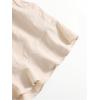imageWomens Ruffle Hem Drawstring High Waist Linen Shorts Boho Flowy Casual Vacation Summer ShortsBeige