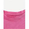 imageWomens Short Sleeve Ruffle Hem Peplum Tee Shirts Slim Fit Crewneck T Shirt TopsHot Pink