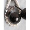 imageWomens Sparkly Cherry Beaded Keychain Y2K Bag Charm with Key Ring and Clip Purse AccessoriesBlack