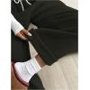 imageWomens Wide Leg Sweatpants Low Drawstring Waist Workout Track Pants Baggy TrousersArmy Green