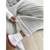 imageWomens Wide Leg Sweatpants Low Drawstring Waist Workout Track Pants Baggy TrousersGrey