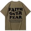 imageMens Graphic Letter Print Vintage Tees Baggy Drop Shoulder Crew Neck Short Sleeve Streetwear T ShirtsBrown