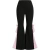 imageWomens Plus Size Lace Bowknot Flare Pants Skinny Kawaii Bell Bottoms Casual Long TrousersBlack