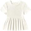 imageWomens Short Sleeve Ruffle Hem Peplum Tee Shirts Slim Fit Crewneck T Shirt TopsWhite