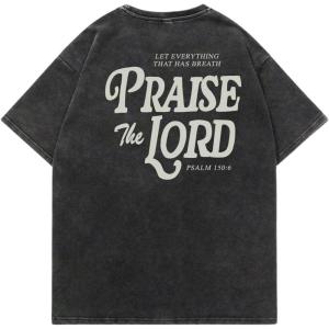 imageMens Graphic Letter Print Vintage Tees Baggy Drop Shoulder Crew Neck Short Sleeve Streetwear T ShirtsLetter Black