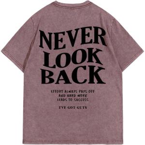 imageMens Graphic Letter Print Vintage Tees Baggy Drop Shoulder Crew Neck Short Sleeve Streetwear T ShirtsRusty Rose