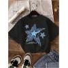 imageGirls 3 Packs Star Butterfly Graphic Tees Crew Neck Short Sleeve T Shirt Casual TopsMulticolor