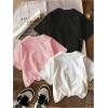 imageGirls 3 Packs Star Butterfly Graphic Tees Crew Neck Short Sleeve T Shirt Casual TopsMulticolor