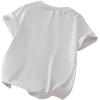 imageGirls Flowers Graphic Short Sleeve TShirt Cute Sweet Crew Neck Tee TopsWhite
